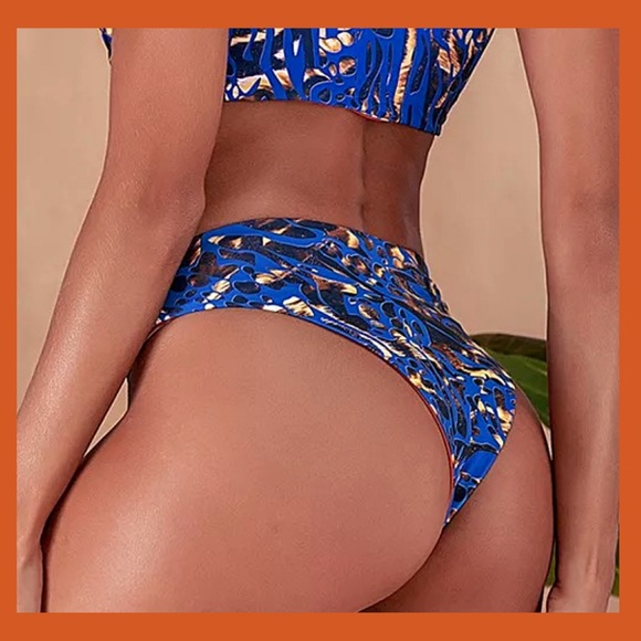 Bandeau Optional Straps Low Waist Bikini NWT - Picture 11 of 13